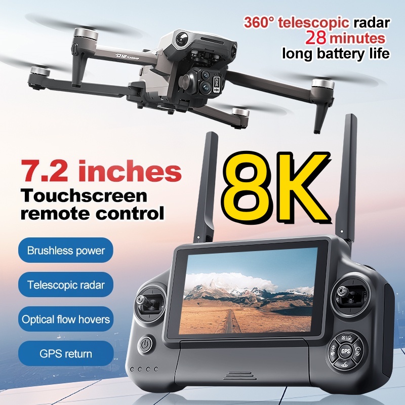 Drone Controller Screen - 8K 3-assige Gimbal Brushless 7,2 inch
