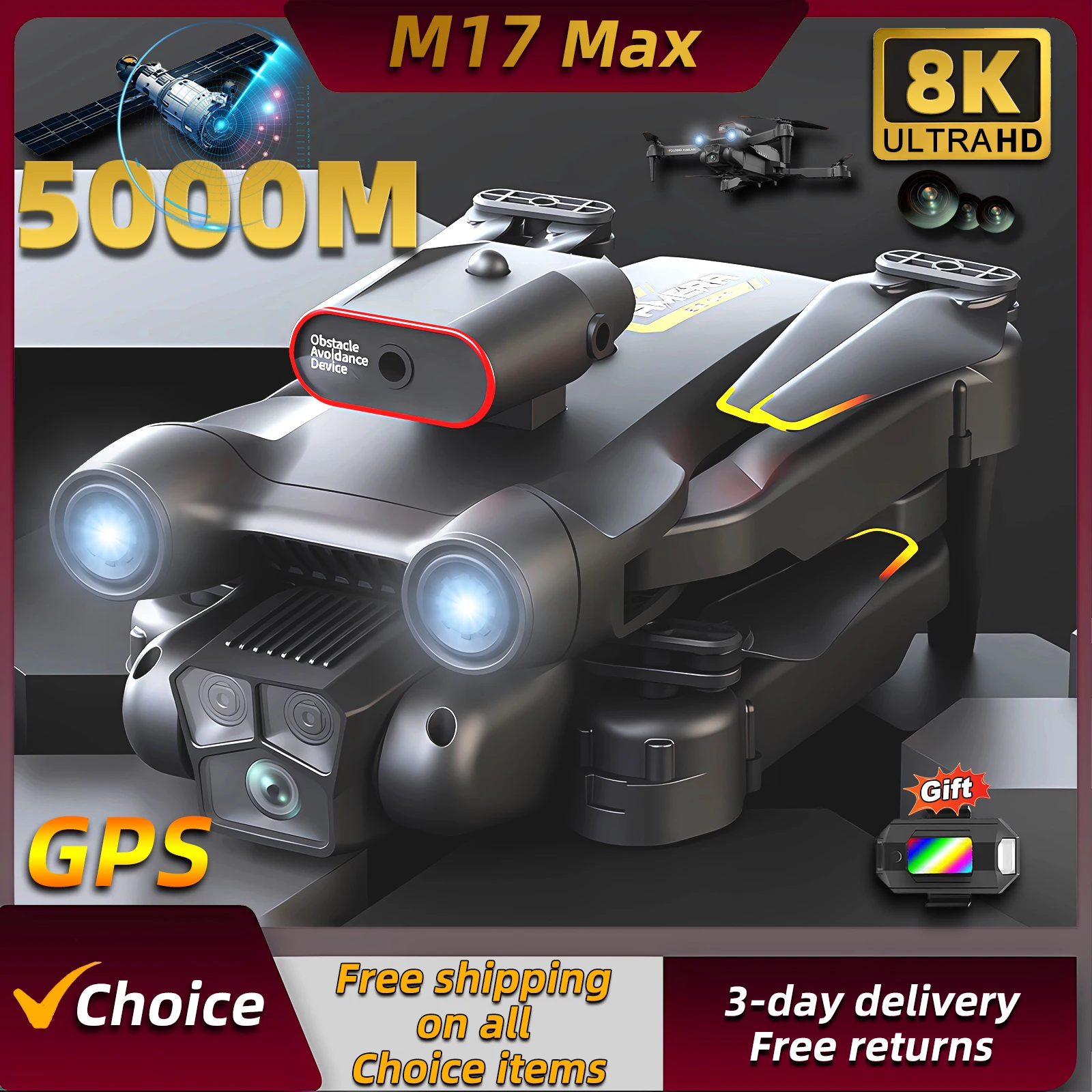 Drone Beacon Light - Nieuwe M17 Max Drone 8K Professionele