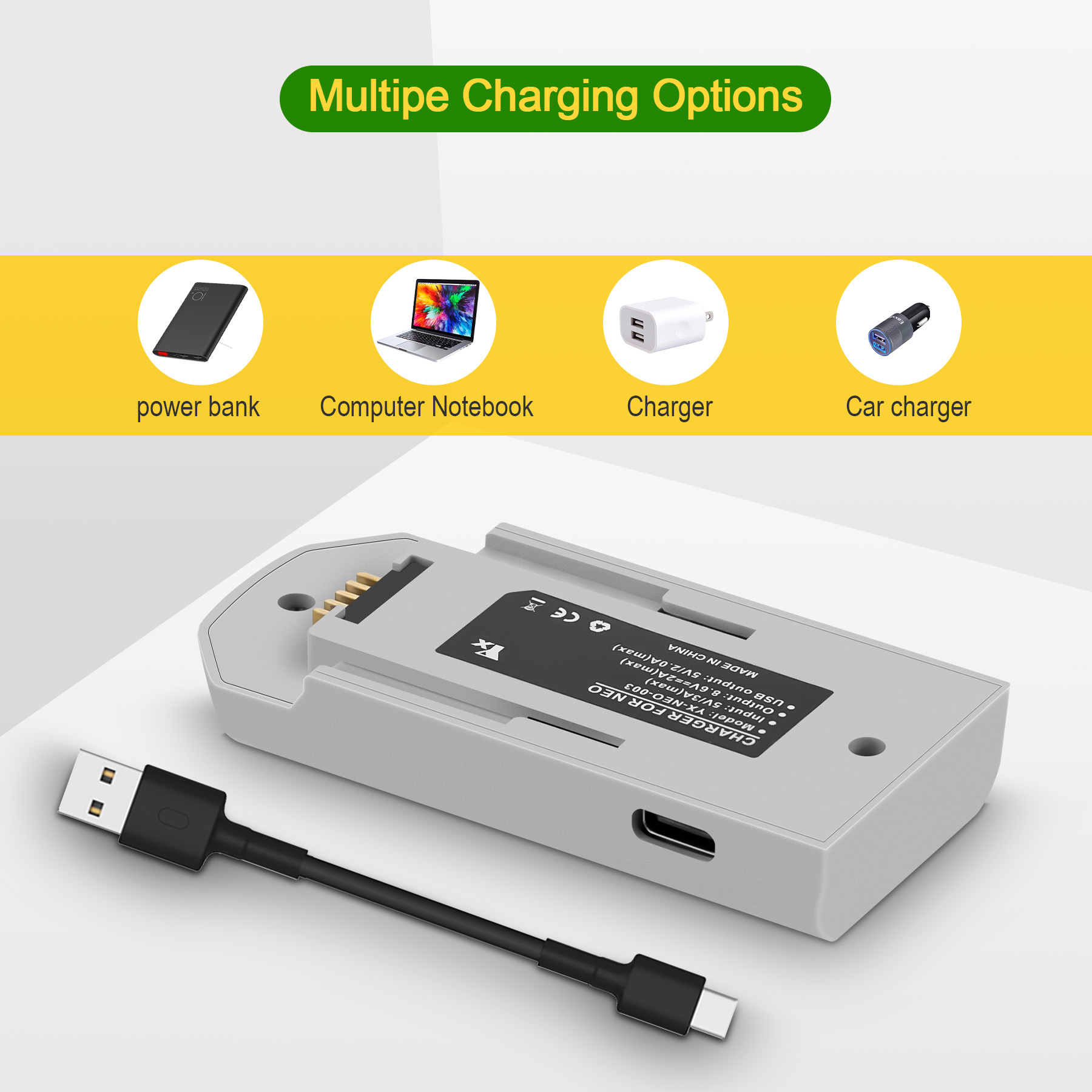 Bidirectionele USB-batterijlad - Drone Power Bank recensie en prijs