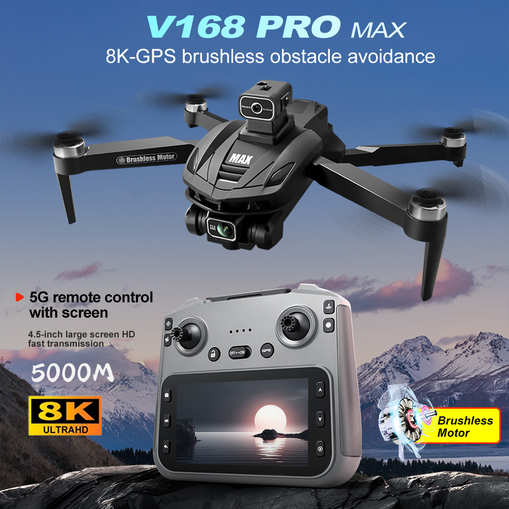 V168 PRO Max GPS Drone 8K Prof - Drone Controller Screen recensie en prijs