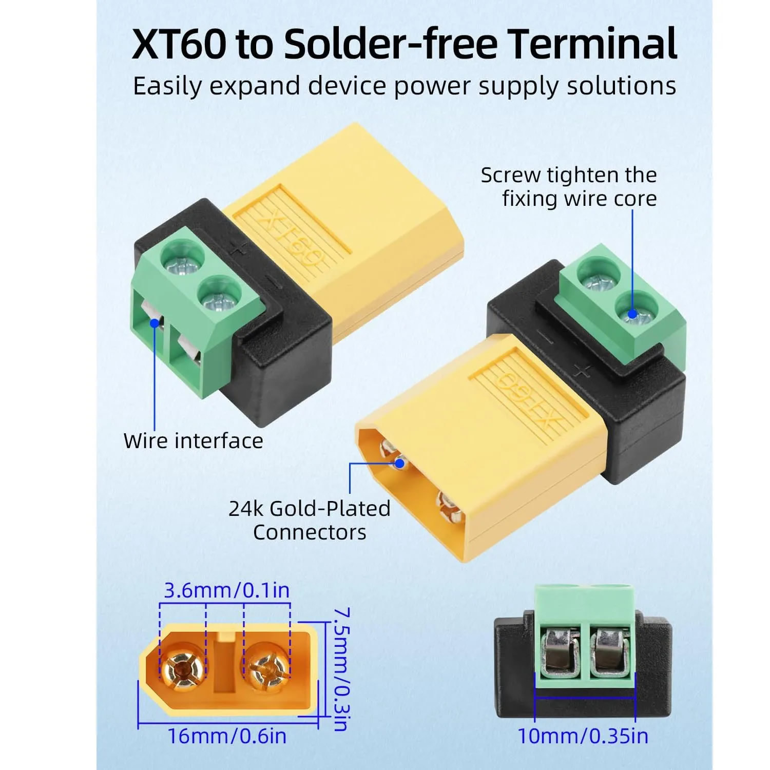 Soldeerloze 2-pins naar XT60 m - Drone Solar Charger recensie en prijs