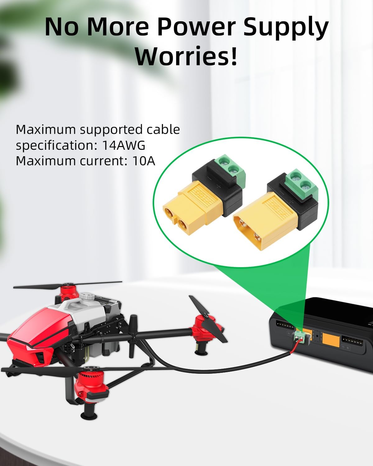 Soldeerloze 2-pins naar XT60 m - Drone Solar Charger recensie en prijs