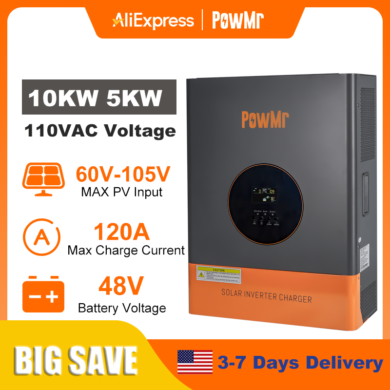 PowMr 10KW 5KW Split-Phase Omv - Drone Solar Charger recensie en prijs